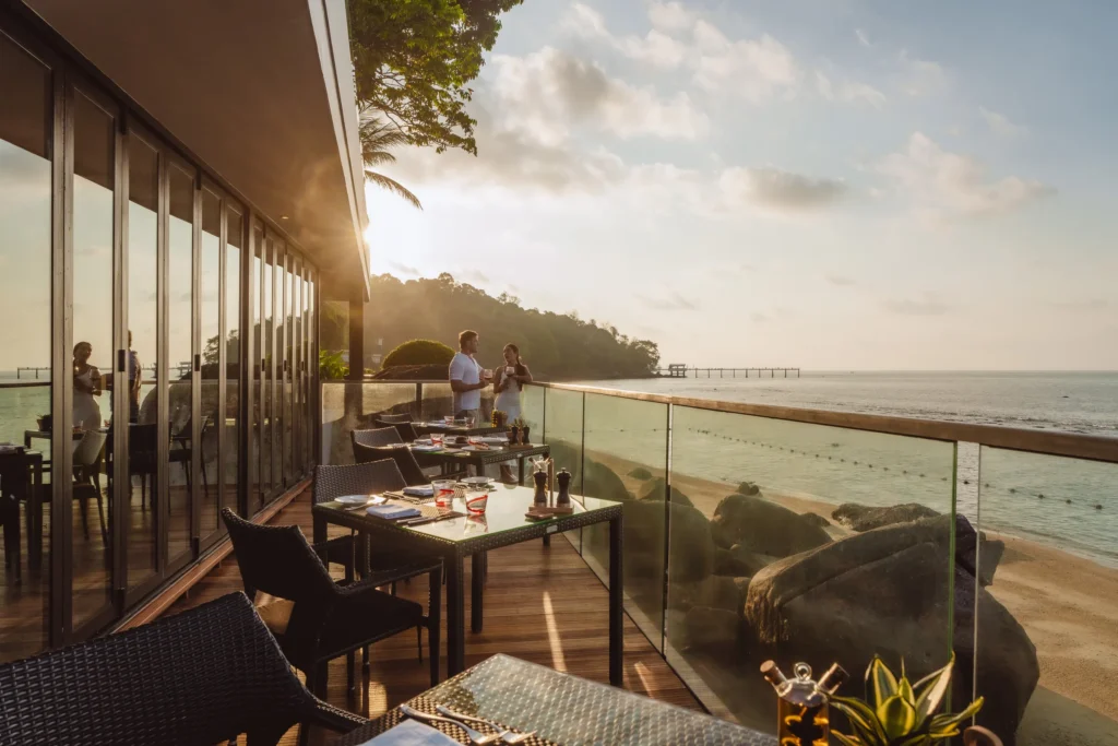 Romantic sunset view